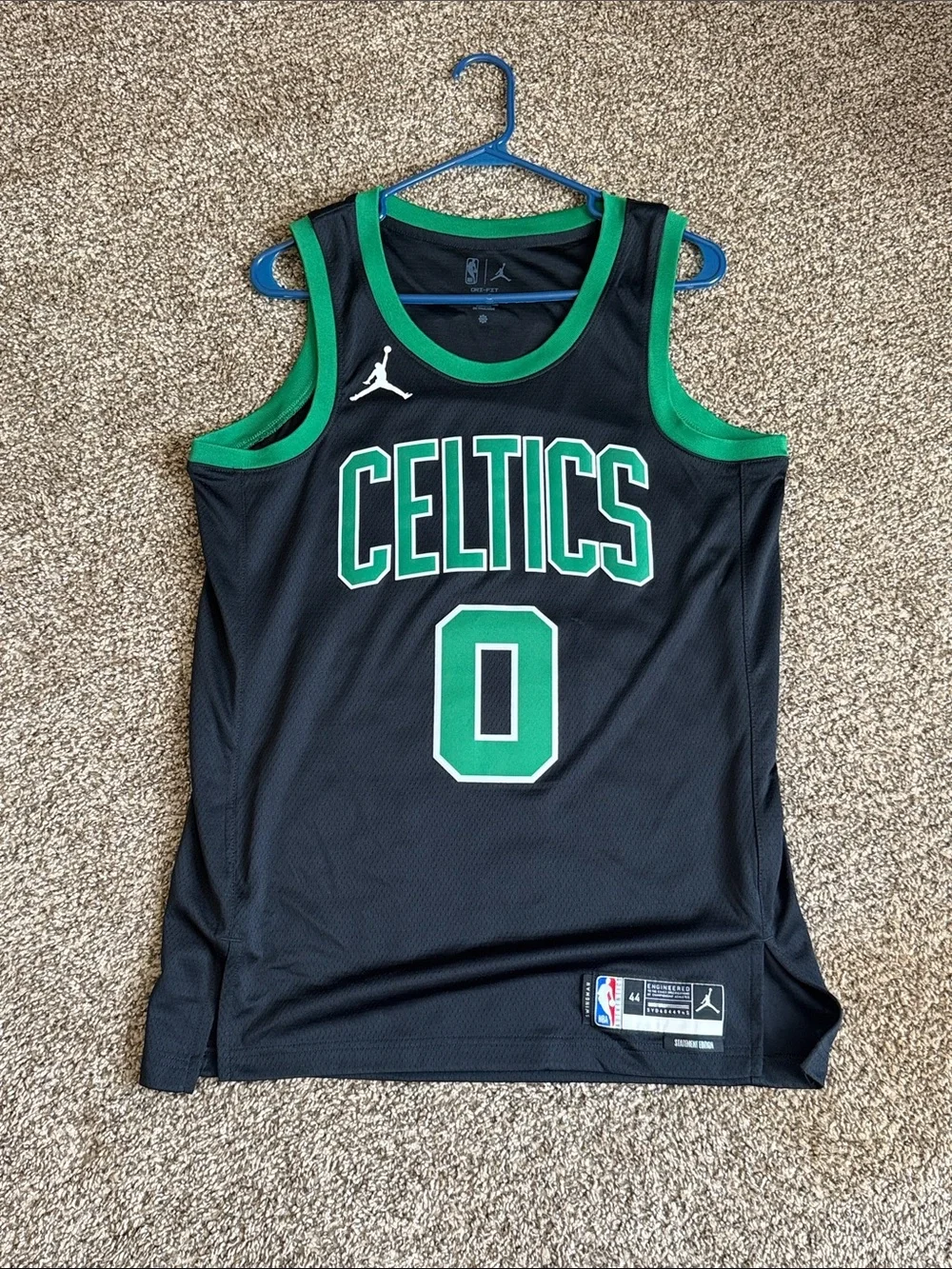Jordan Black and Green Celtics #0 Basketball Jersey